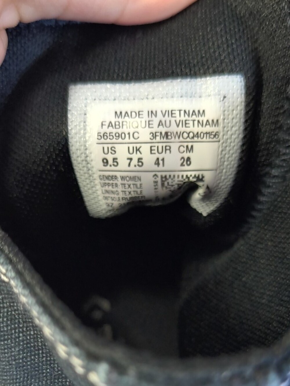 Converse Chunky Black White High Top Platform Sneaker Women's Size 9.5 C7 - Picture 2 of 7